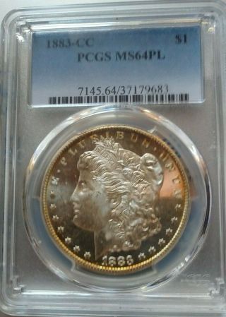 1883 - Cc Morgan Silver Dollar Pcgs Ms64pl Wow