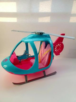 Barbie Dreamhouse Adventures Helicopter,  Pink And Blue With Spinning Rotor,  For