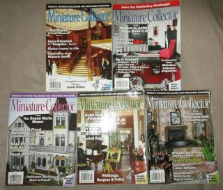 5 Miniature Collector Dollhouse Magazines 2009