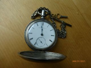 1869 Taylor Antique ELGIN National Watch Co Size 18 COIN FAHYS Pocket Watch Runs 3