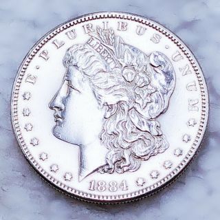 1884 - S Au Morgan Silver Dollar 90 Silver $1 Coin Us Sk135