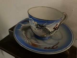 Vintage Dragon Ware Tea Cup And Saucer