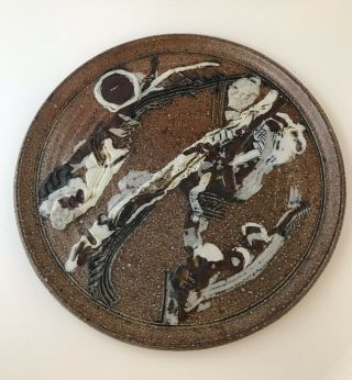 Beth Bryant Thackeray Studio Pottery Charger 12.  5” Textured Glaze