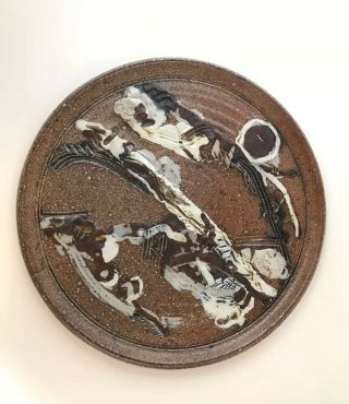 Beth Bryant Thackeray Studio Pottery Charger 12.  5” Textured Glaze 3