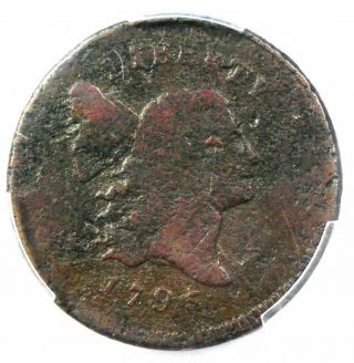1795 Liberty Cap Flowing Hair Half Cent 1/2c (punctuated Date).  Pcgs Good Detail