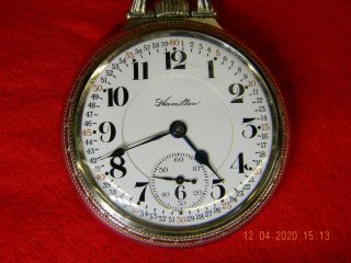 Hamilton 992 Model 2 Size 16S,  21 Jewel Pocket Watch 2