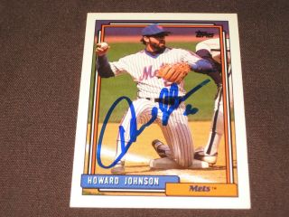 Ny Mets Legend 86 W.  S.  C.  Howard Johnson (ho Jo) Autographed Card W/coa