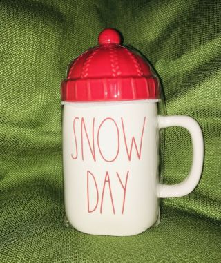 Rae Dunn By Magenta Ll " Snow Day " Mug Christmas 2020 Vhtf Hat Topper