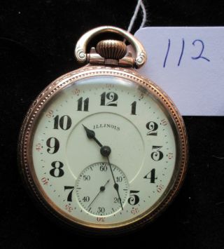 Antique Illinois 21 Jewel Railroad Grade Pocket Watch