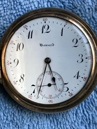 Rare,  Unique Antique Pocket Watch Howard E.  Howard Watch Co Boston 17jewels