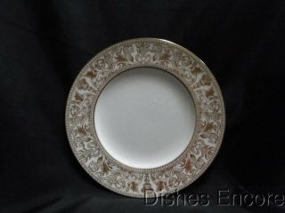 Wedgwood Gold Florentine W4219,  Dragons On White: Salad Plate (s),  8 "