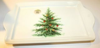 Valori Home Valorihome Christmas Tree Serving Tray Italy Hand Crafted Ceramic