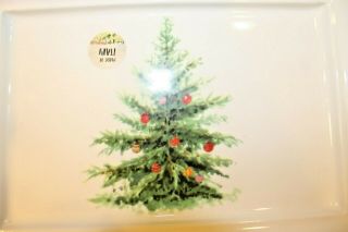 VALORI HOME ValoriHome Christmas Tree Serving Tray Italy Hand Crafted Ceramic 2