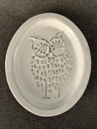 Bennington Potters Vermont Art Pottery Owl Wall Plaque Trivet David Gil Design 2