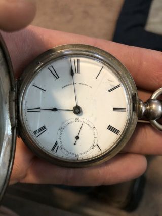 1865 - 1866 Waltham/american Watch Co.  Pocket Watch Sn 223147 Wm Ellary