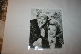 Roy Rogers With Dale Evans 8 " X10 " Black & White Autographed Photo