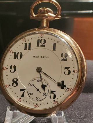 Hamilton 992 Model 2 Size 16s,  21 Jewel Pocket Watch Year 1917