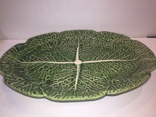 Bordallo Pinheiro Large Oval Cabbage Serving Platter 17” X 12.  5”.