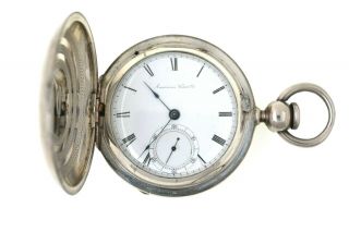 1871 Waltham 18s Keywind Pocket Watch W/ 5 Ounce Coin Silver Case Runs