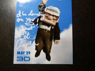 ED ASNER As CARL FREDRICKSEN Authentic Hand Signed Autograph 2X 4X6 Photo - UP 2
