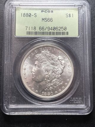 1880 - S $1 Pcgs Ms66 Ogh Morgan Silver Dollar - Blast White Beauty