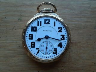 Hamilton 992e Elinvar 16s 21 Jewel Railroad Grade Pocket Watch