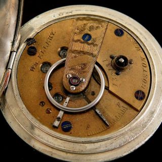 Civil War Era 1864 Waltham 18s 11 Jewel Wm Ellery Key Wind Pocket Watch 5