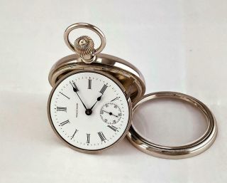 1898 Waltham 15 Jewels Pocket Watch SCARCE MOVEMENT in LIFT OUT CASE 18s - RUNS 5