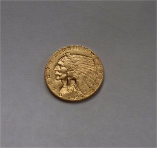 1929 Usa $2 1/2 Dollars Gold Coin Indian Head,  Quarter Eagle Crisp Au