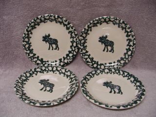 4 Folk Craft Moose Country 7 - 3/4 " Salad Plates