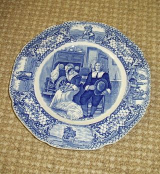 Four Vintage Crown Ducal England Colonial Times Plates - Colonial Times - 8 "