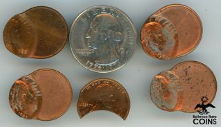 X 6: 1976 - 1983 U.  S.  Pennies & Quarter Error Coins,  Off - Center & Double Strike
