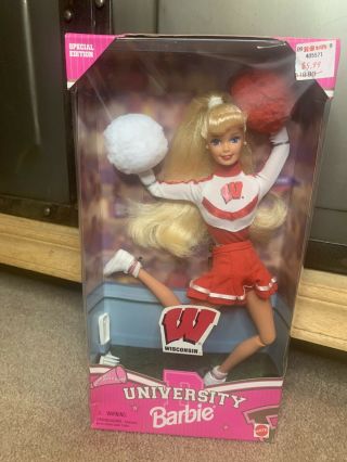 1996 Mattel Special Edition University Of Wisconsin Cheerleader Barbie