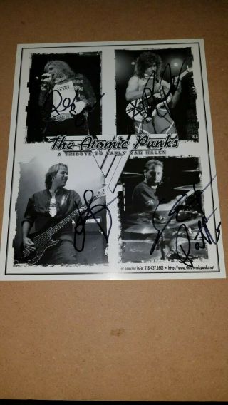 Atomic Punks 1995 Autograph Photo Michael Starr Satchel Steel Panther Van Halen