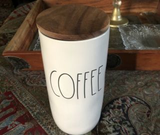 Htf Rae Dunn Coffee Canister Wooden Lid Ll Large Letter By Magenta