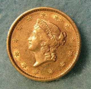 1852 Liberty Head $1 One Dollar United States Gold Coin