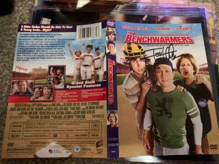 Jon Heder Rob Schneider Signed The Benchwarmers Dvd Cover