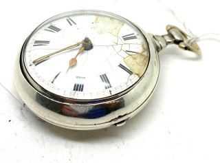 A Silver Pair Cased 1811 Verge Fusee W Chater Of London Pocket Watch