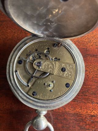 1866 Civil War Era American Waltham Model 1857 11 Jewel Keywind Pocket Watch