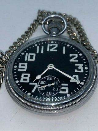 Waltham Premier 163 9 Jewels.  Ww2 British Military Issue Pocket Watch 31273114