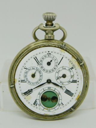 Antique Pocket Watch Perpetual Calendar Moon Phase 2