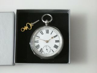 Antique Birmingham Hallmarked Silver Open Face Pocket Watch Dated 1897