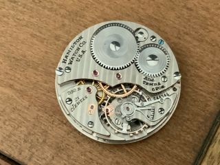 Rare Hamilton 992b 16s 21j Canadian 24 Hour Dial Pocket Watch Movement