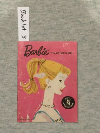 Vintage Barbie Pink Single Face Fashion Booklet 2nd Issue 3