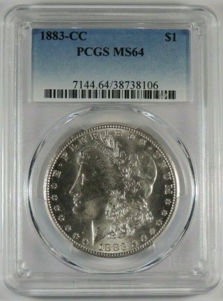 1883 Cc Pcgs Ms - 64 Silver Morgan Dollar