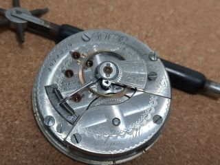 Scarce 1893 Elgin B.  W.  Raymond.  Pocket Watch Movement.  18 S 17j.