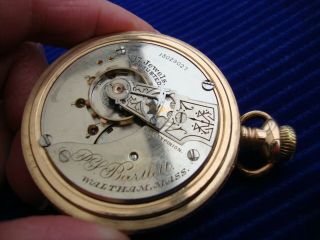 Waltham P.  S.  Bartlett Antique Pocket Watch Gf Running 17j