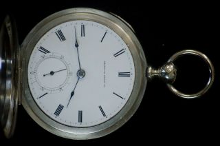 1872 Waltham 18s 11j Gr.  Wm.  Ellery Model 1857 KW/KS Adjusted Pocket Watch 2
