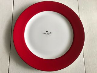 Kate Spade York 1 Rutherford Circle Red 11.  5 In Dinner Plate