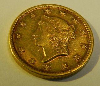 1849 O Liberty Head Gold Dollar - Open Wreath